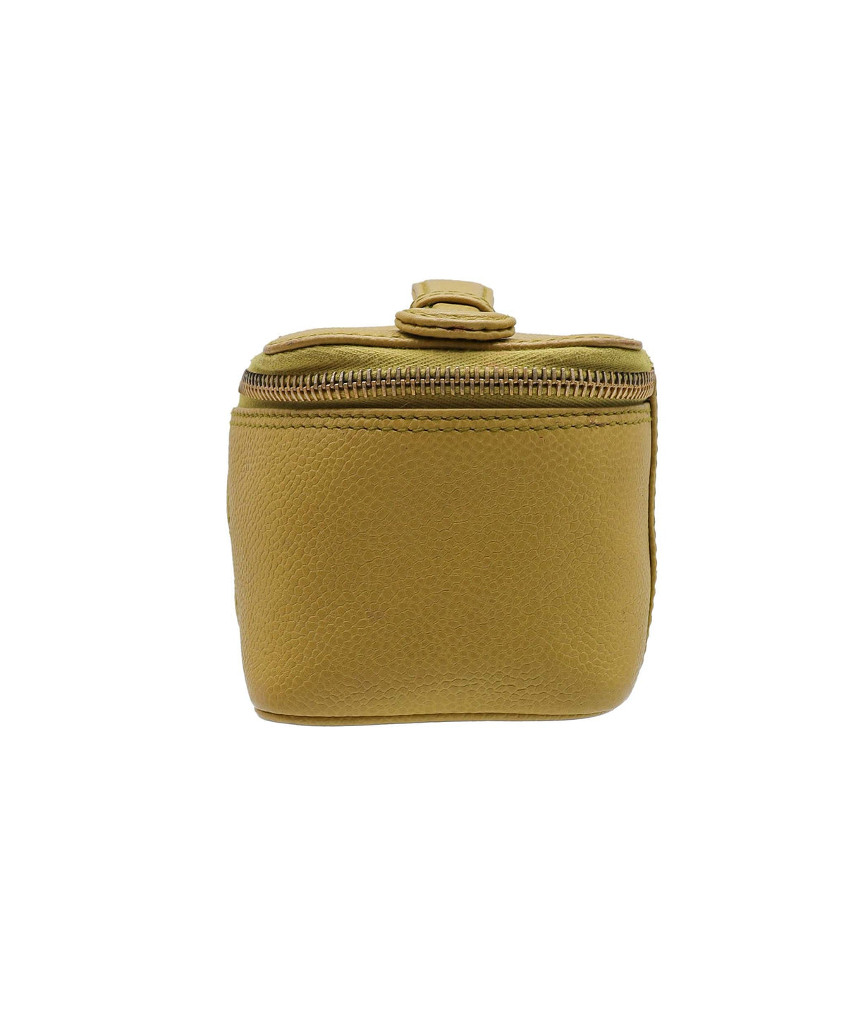 Chanel Mini Vanity w/ Mirror Caviar Yellow DXBS2363