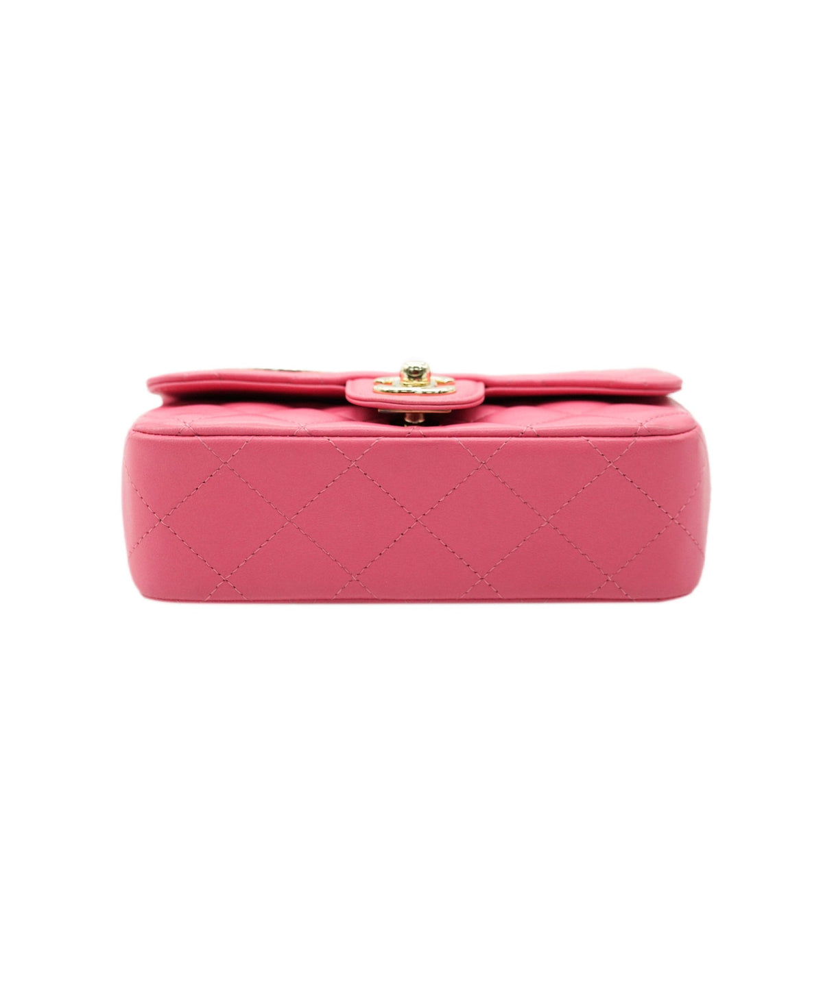 Chanel Pink Lambskin "V for Victory" Crystal Embellished Extra Mini Rectangle Flap ALC2052