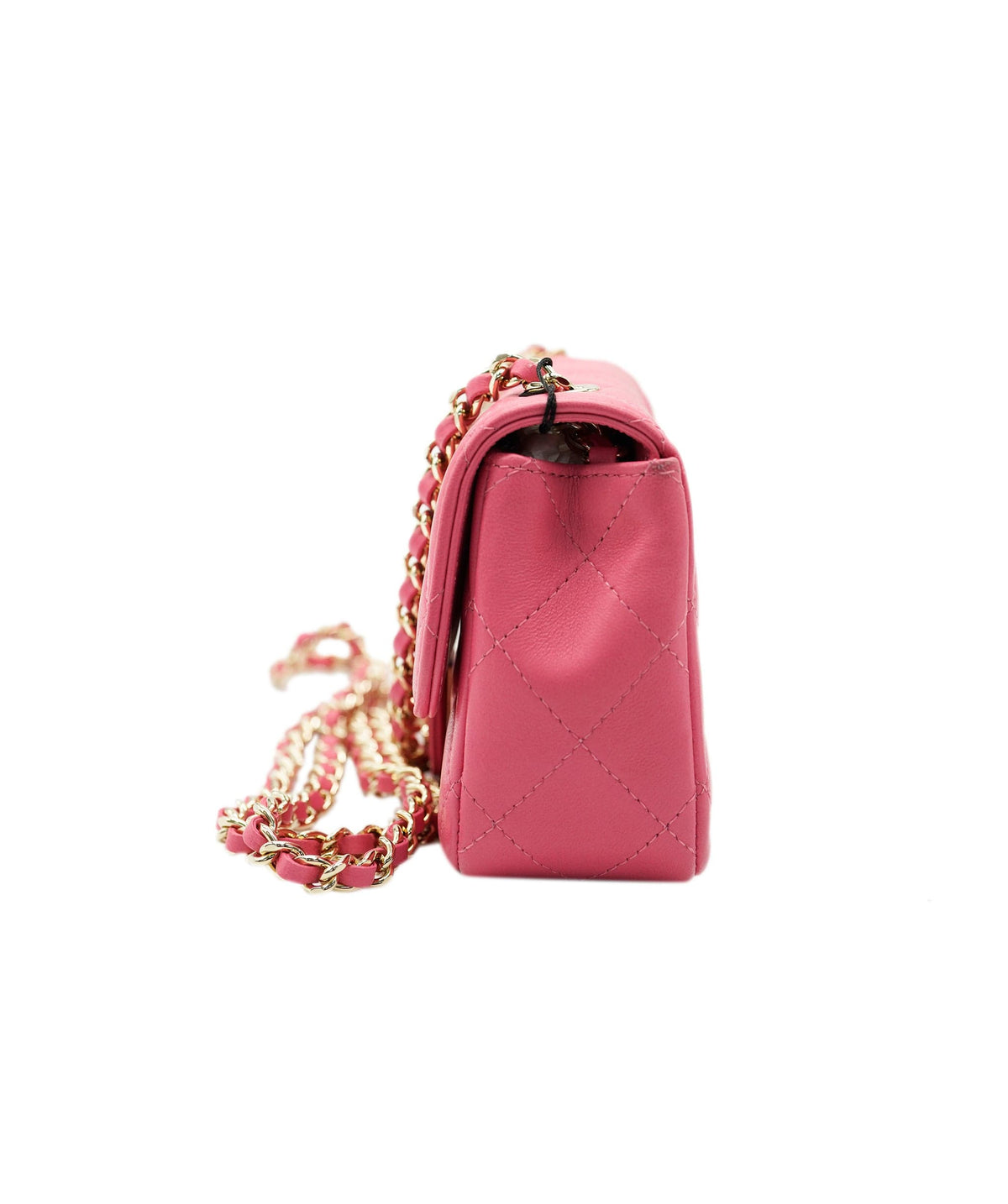 Chanel Pink Lambskin "V for Victory" Crystal Embellished Extra Mini Rectangle Flap ALC2052