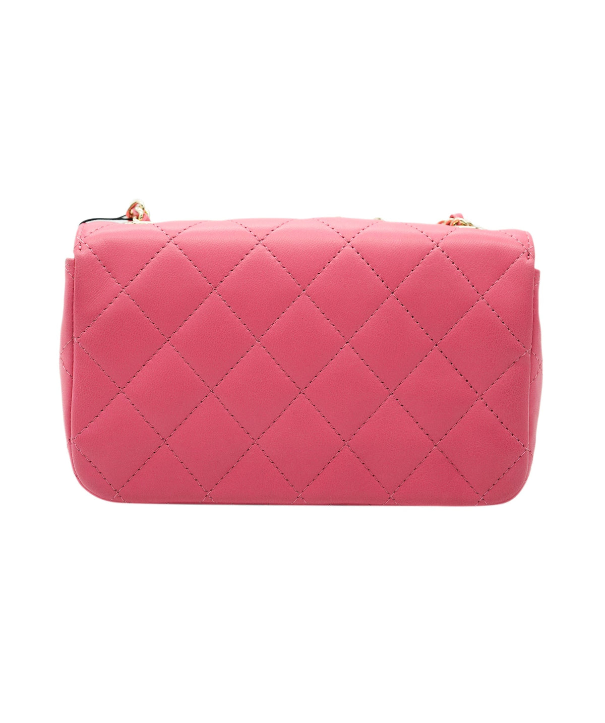 Chanel Pink Lambskin "V for Victory" Crystal Embellished Extra Mini Rectangle Flap ALC2052