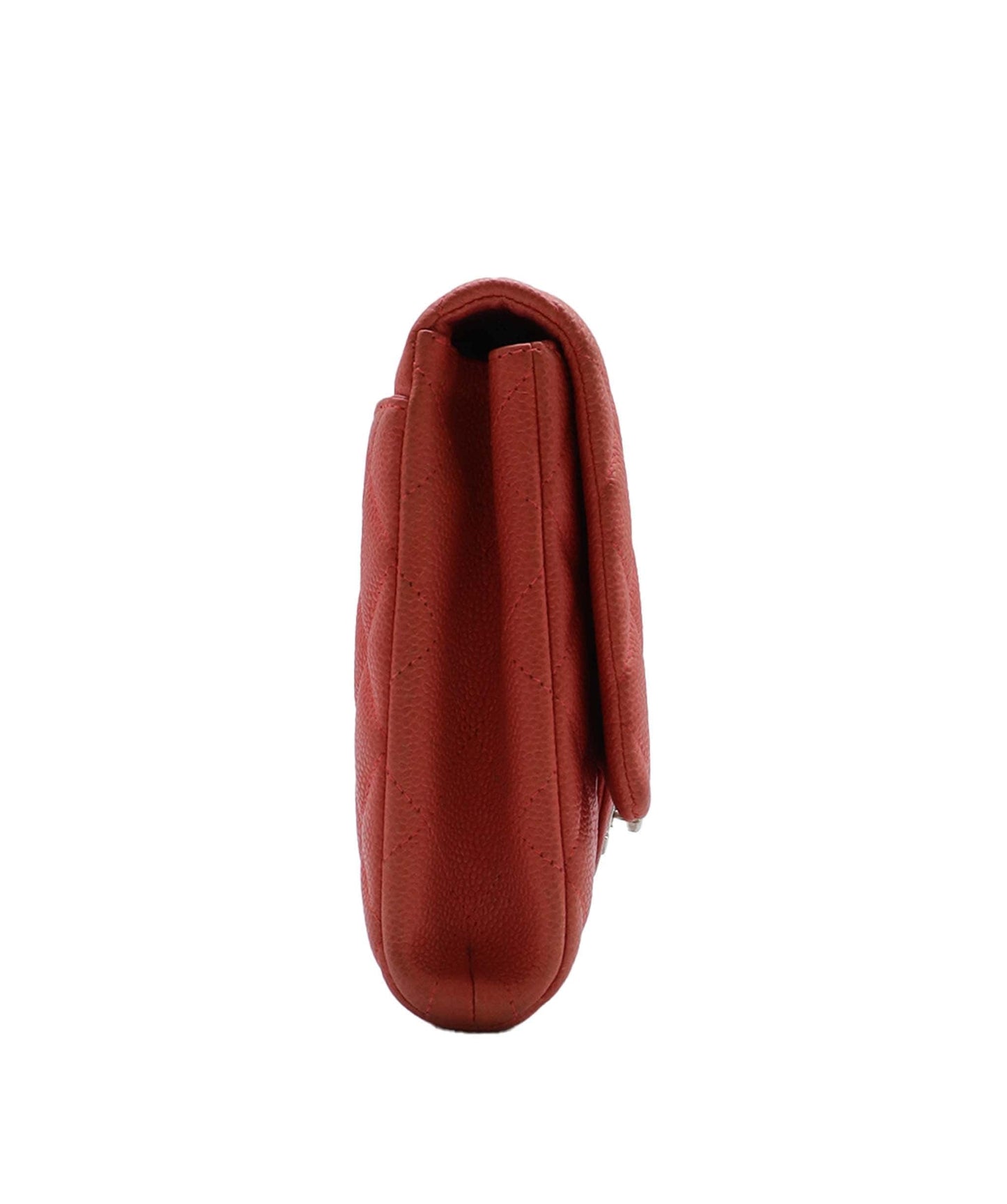 Chanel Shoulder Clutch Red Caviar SHW #18  SKC1912