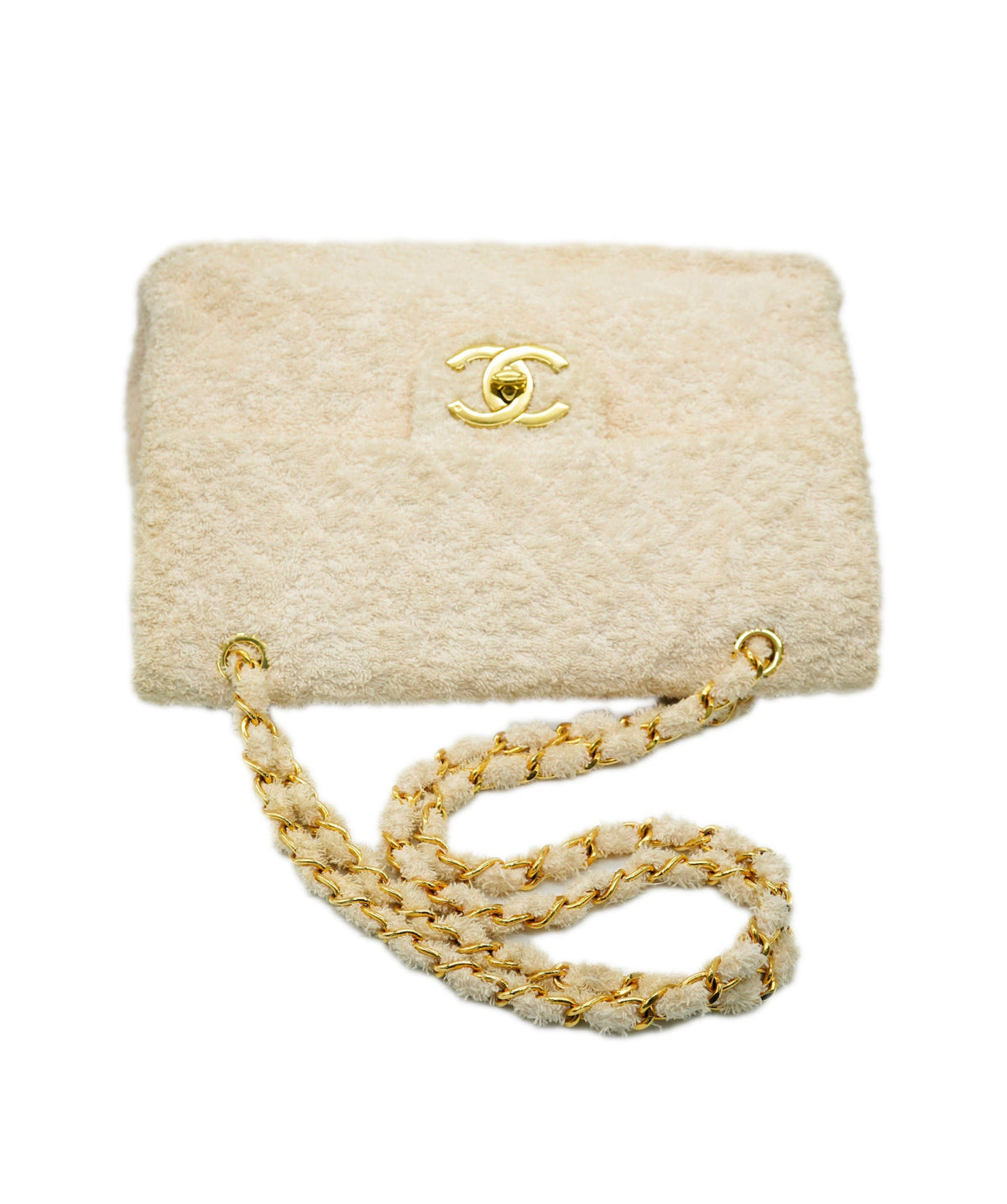 Chanel Super Rare CC Towelling Beige Maxi Bag ALL0914