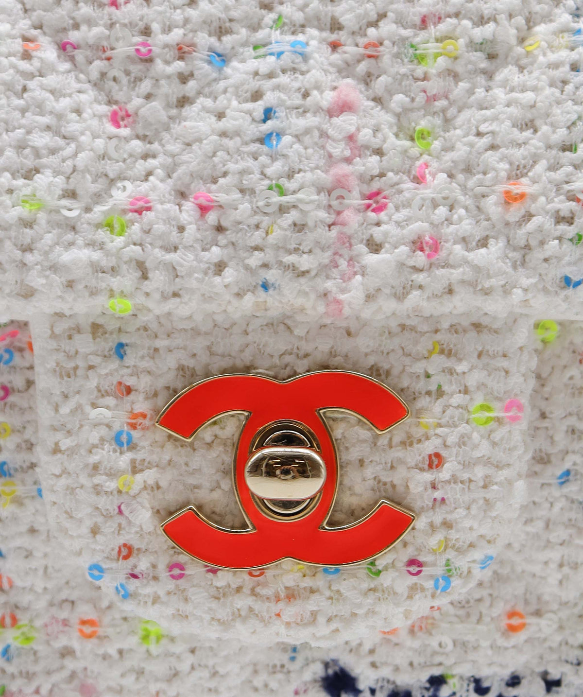 CHANEL TWEED sequins WHITE DXBS2904