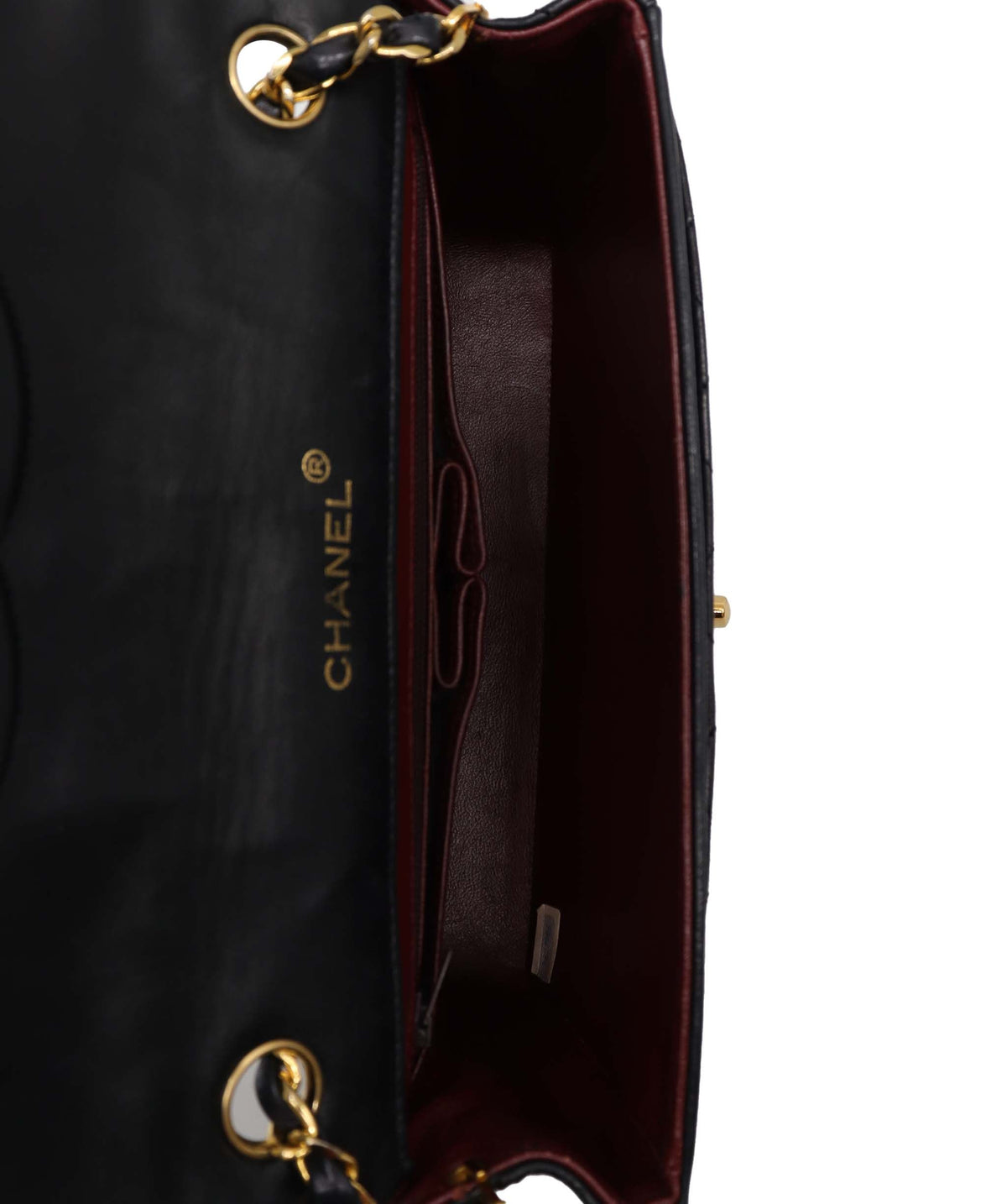 Chanel Vintage Full Flap XL CC Turnlock Black Lambskin GHW #0 DXBA0104