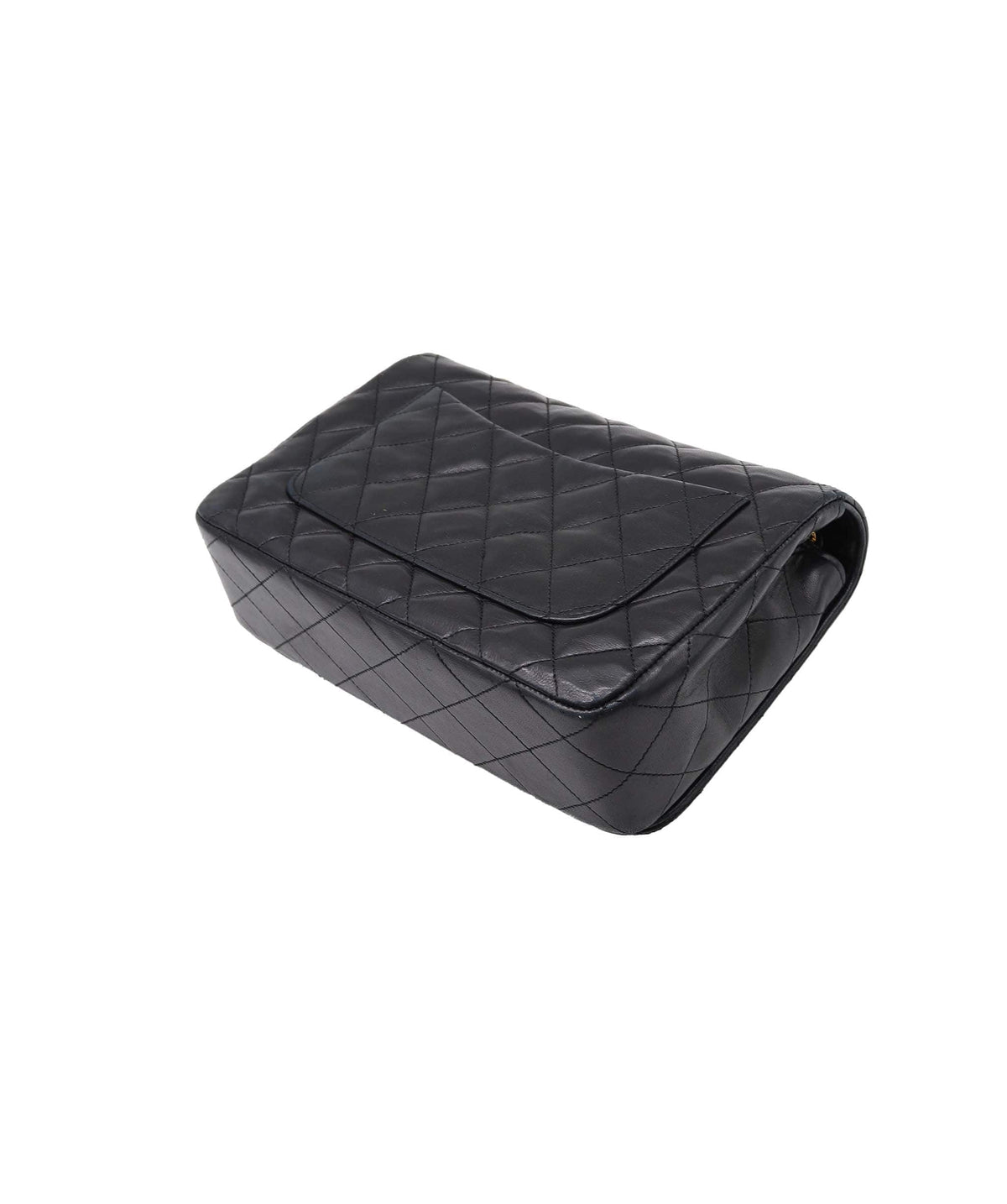 Chanel Vintage Full Flap XL CC Turnlock Black Lambskin GHW #0 DXBA0104