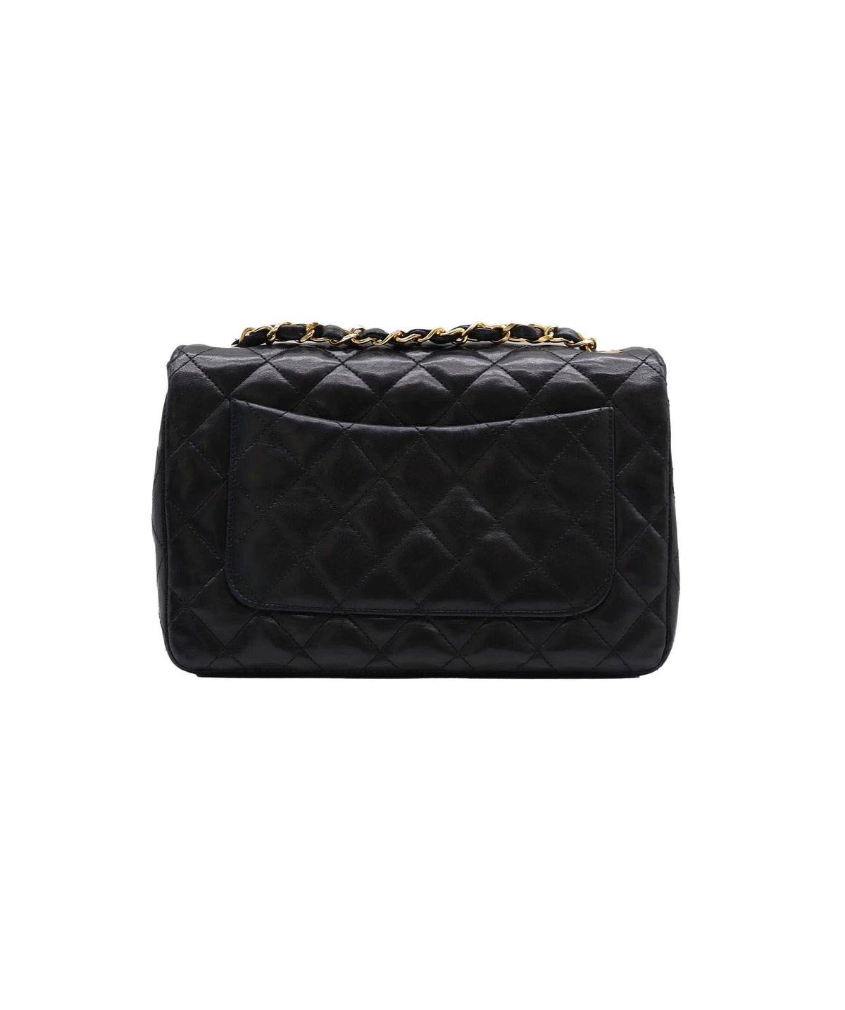 Chanel Vintage Full Flap XL CC Turnlock Black Lambskin GHW #0 DXBA0104