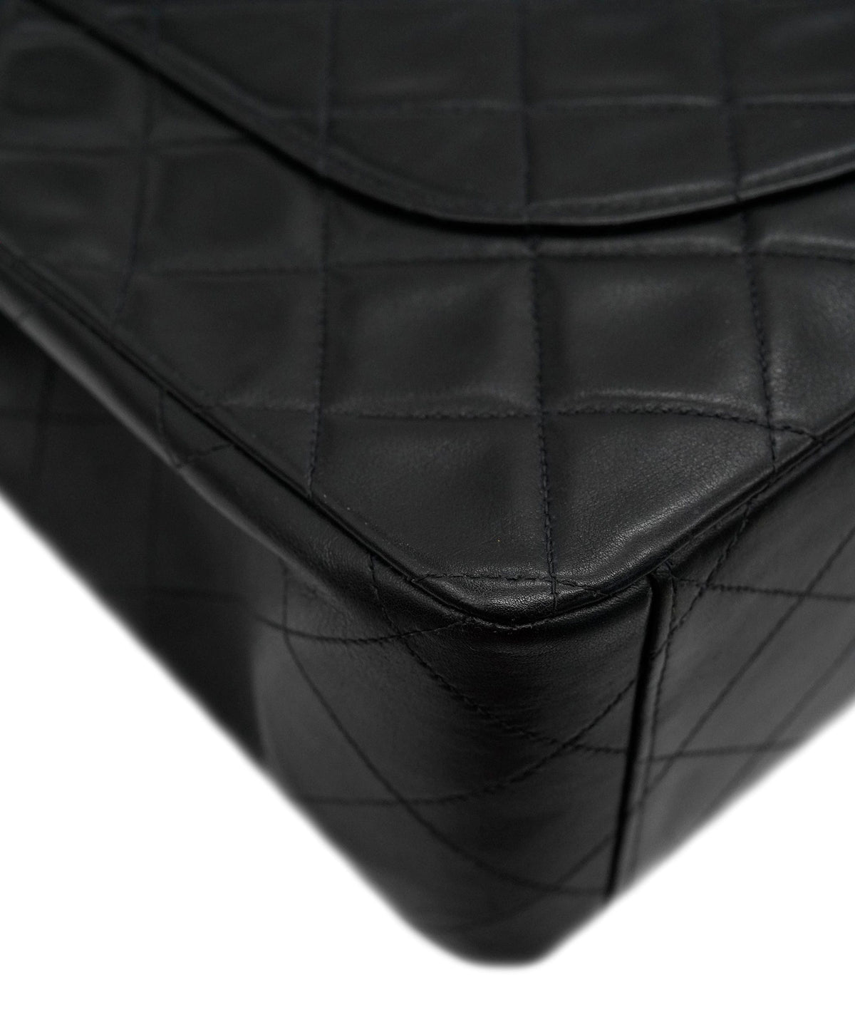 Chanel Vintage Mademoiselle XL CC Flap Black Lambskin GHW #03 DXBA0098