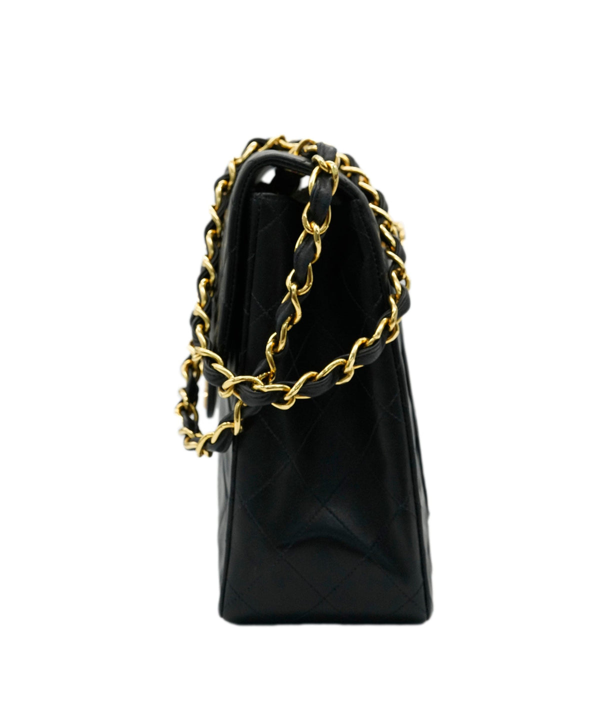 Chanel Vintage Mademoiselle XL CC Flap Black Lambskin GHW #03 DXBA0098