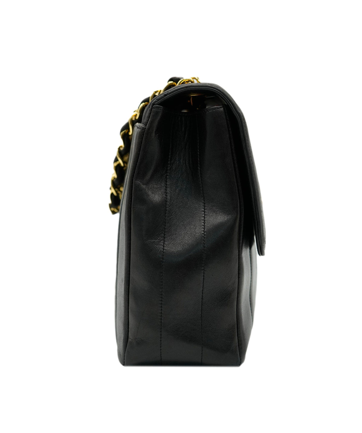 Chanel Vintage Mademoiselle XL CC Flap Black Lambskin GHW #03 DXBA0099