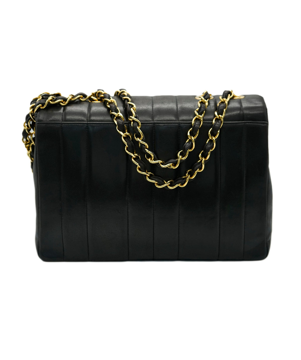 Chanel Vintage Mademoiselle XL CC Flap Black Lambskin GHW #03 DXBA0099