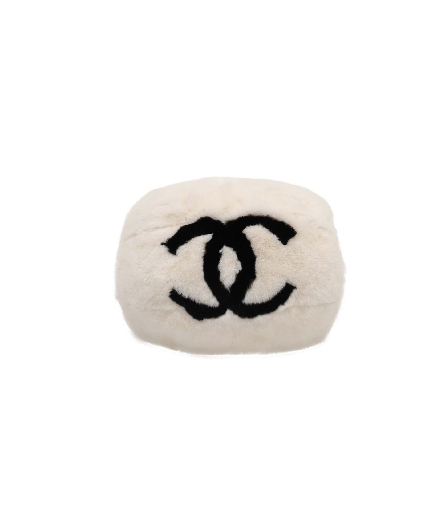 Vintage Chanel Fur Muff Bag Hand Warmer Chain Shoulder bag - DXBS3066