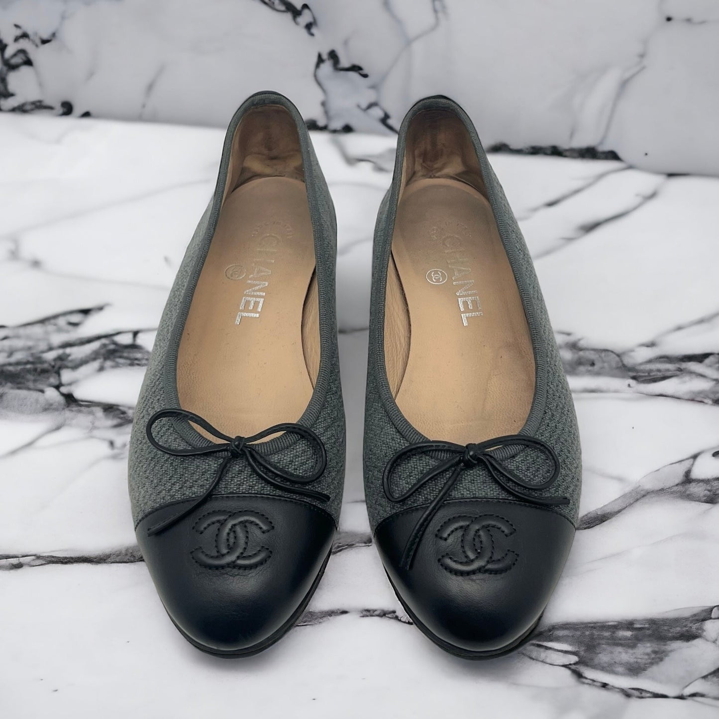 Chanel Ballerines Gris 36,5