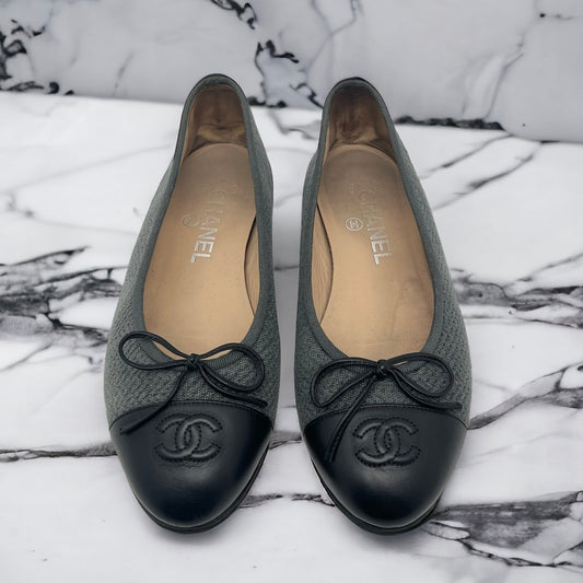 Chanel Ballerines Gris 36,5