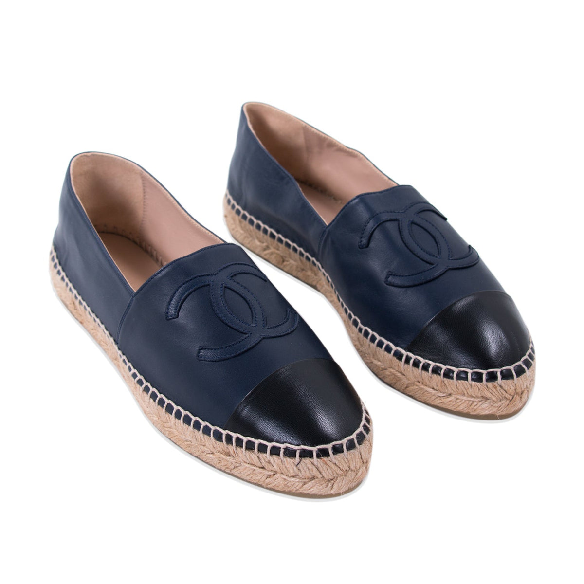 Chanel Lambskin Leather CC Espadrilles