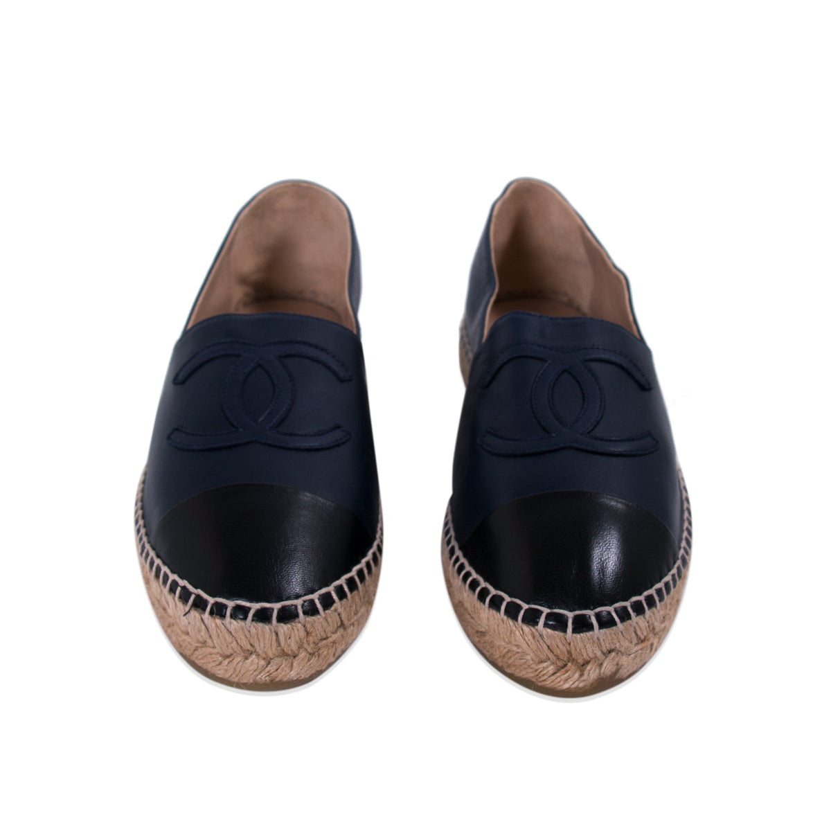 Chanel Lambskin Leather CC Espadrilles