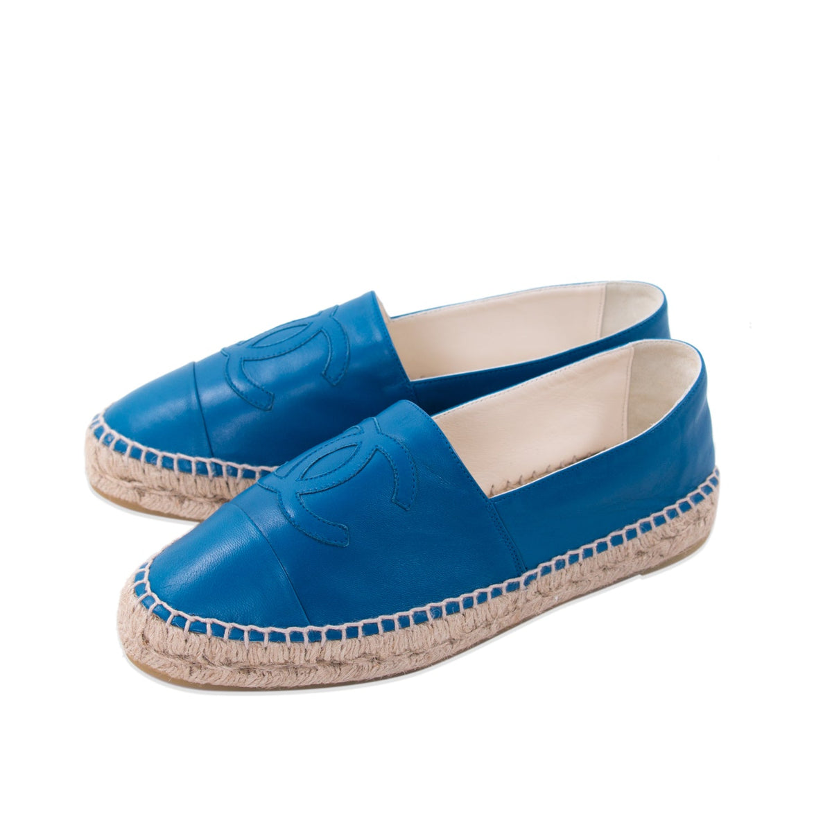 Chanel Lambskin Leather CC Espadrilles
