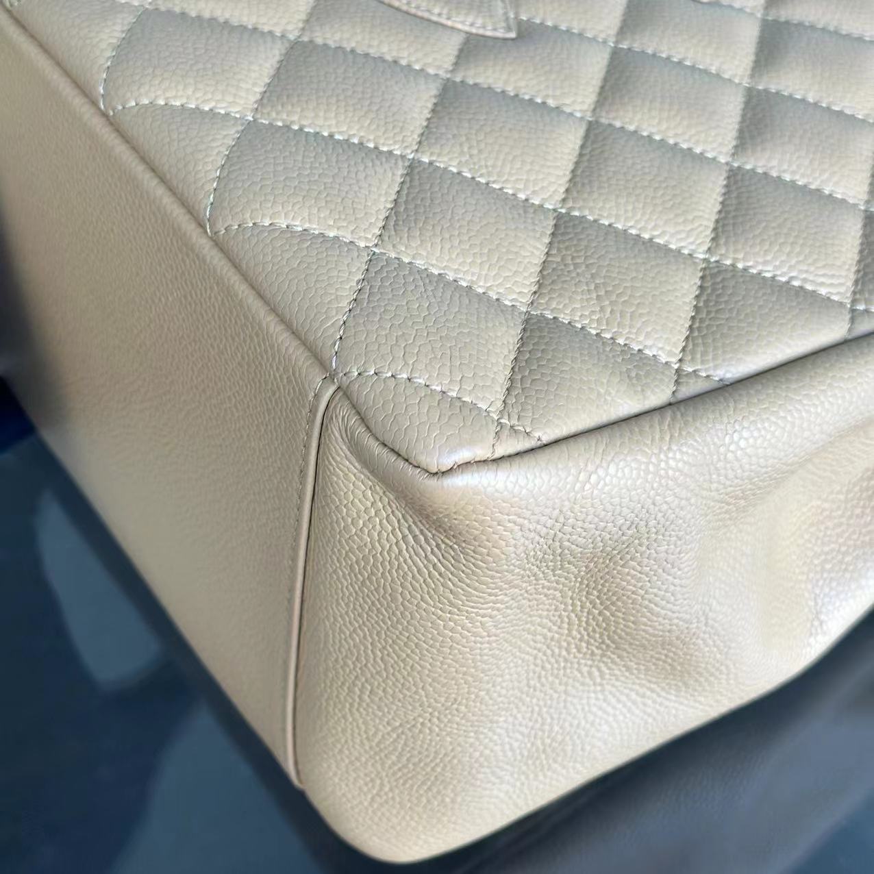 Caviar GST Grand Shopping Tote Quilted Calfskin Beige SHW No 12