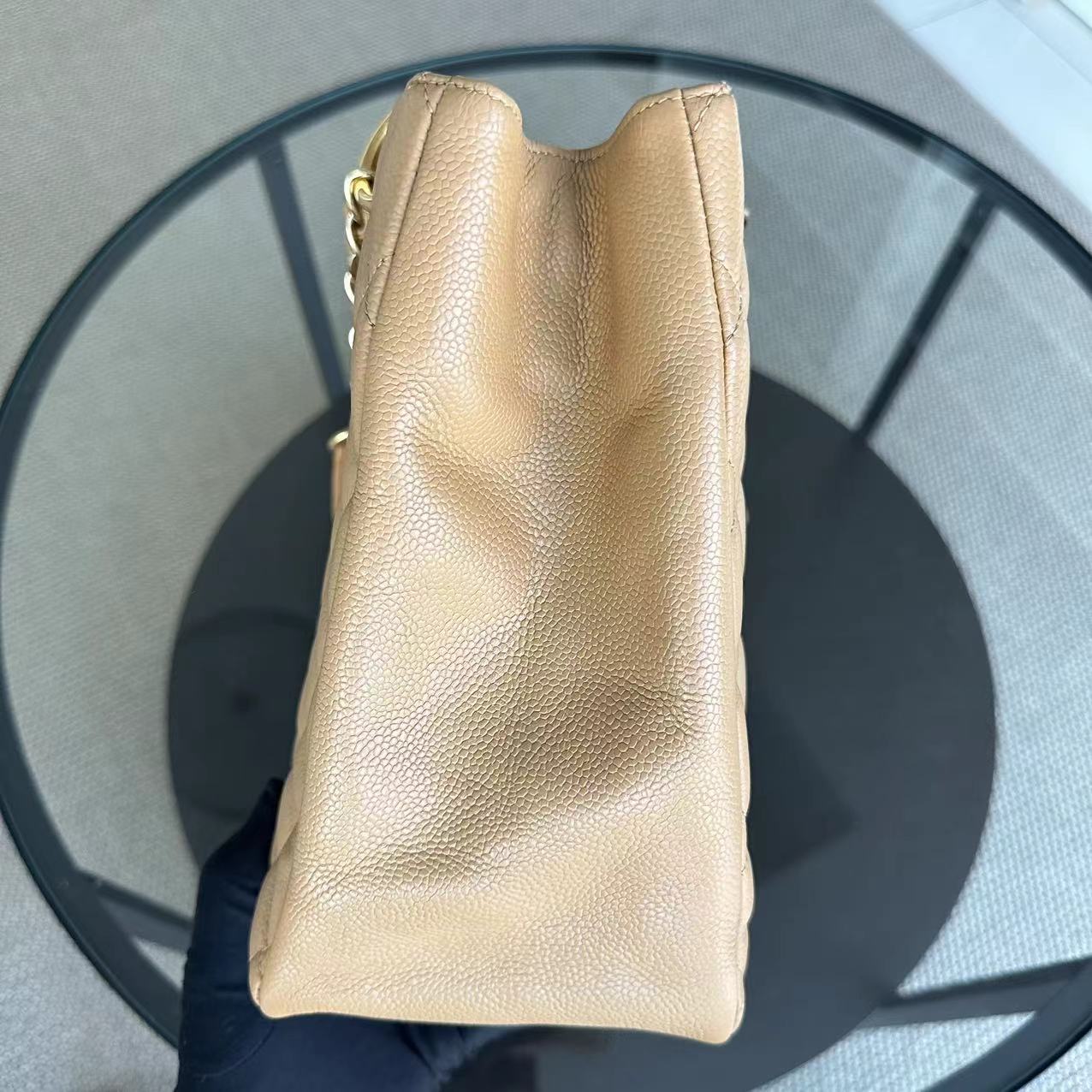Caviar GST Grand Shopping Tote Quilted Calfskin Beige SHW No 12