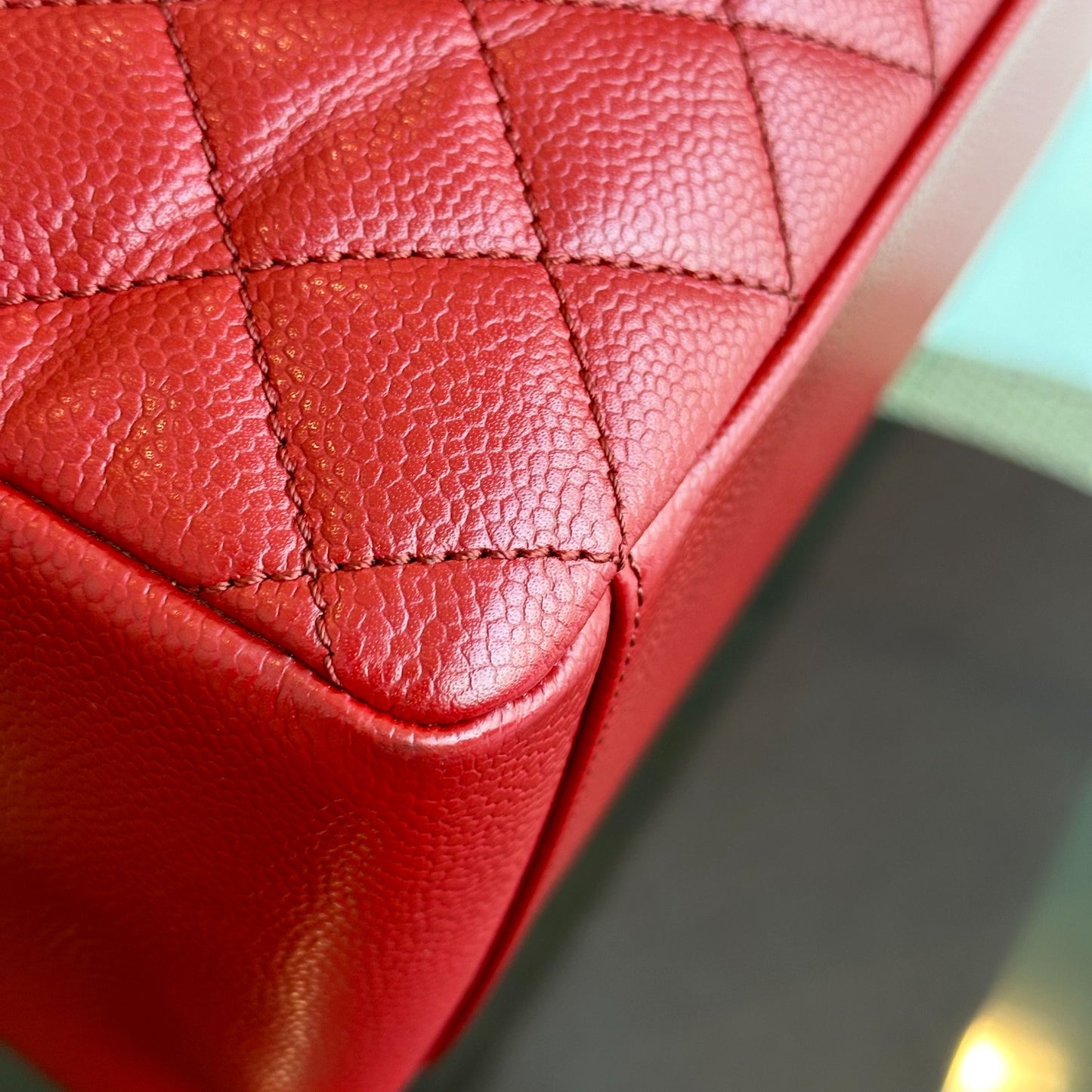 Caviar GST Grand Shopping Tote Quilted Calfskin Dark Red Burgundy No 17