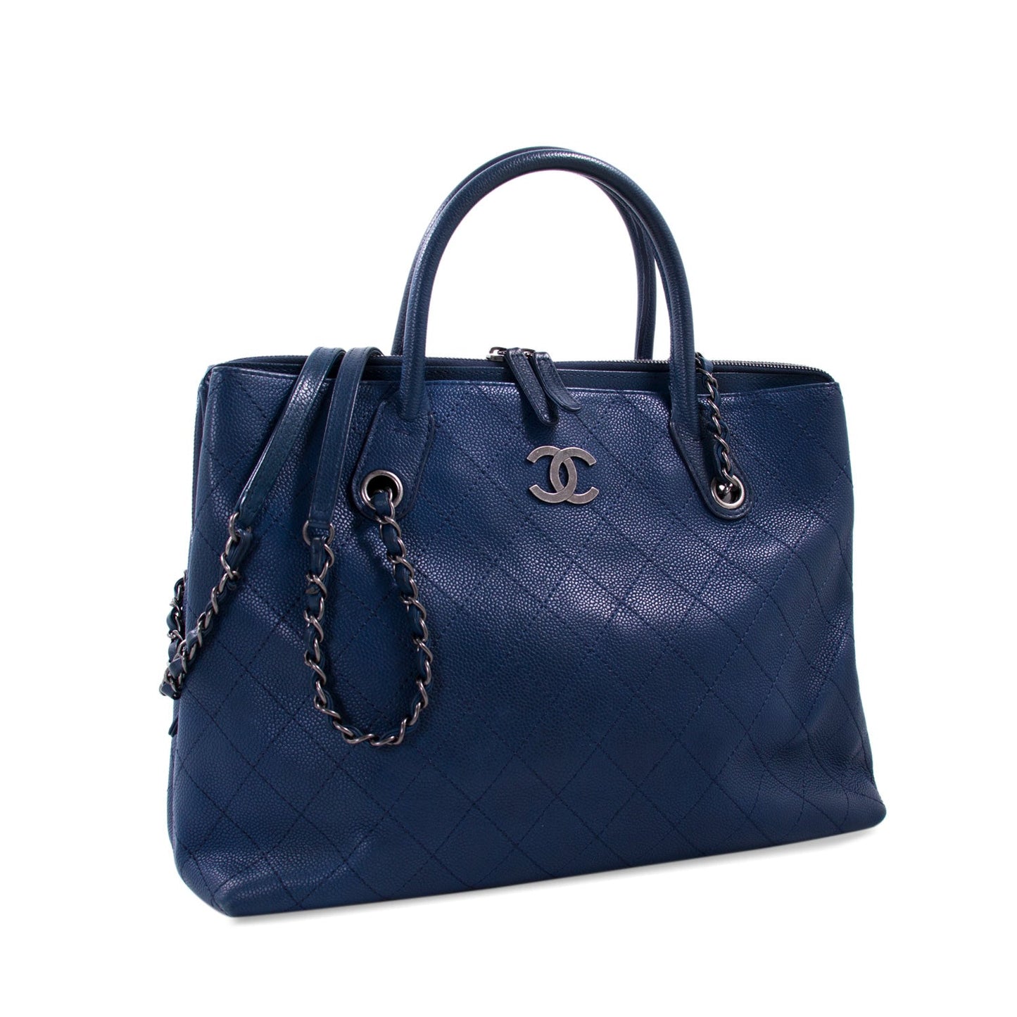 Chanel Grained Vegetal Calfskin Shopping Tote