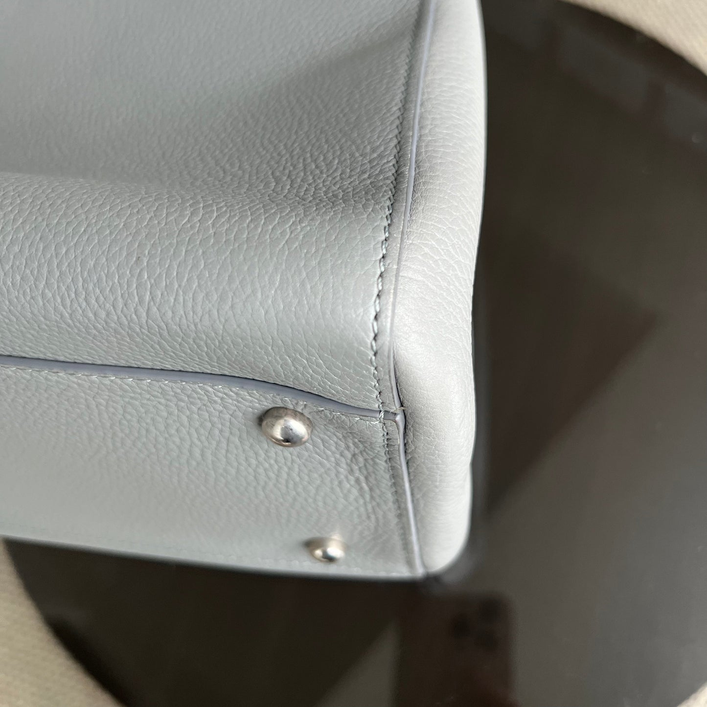 Caviar Neo Executive Tote Bag Grey Gray Silver Hardware Series 23