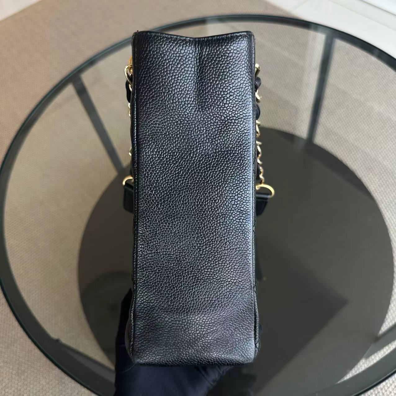 Caviar PST Petite Shopping Tote Black GHW No 8