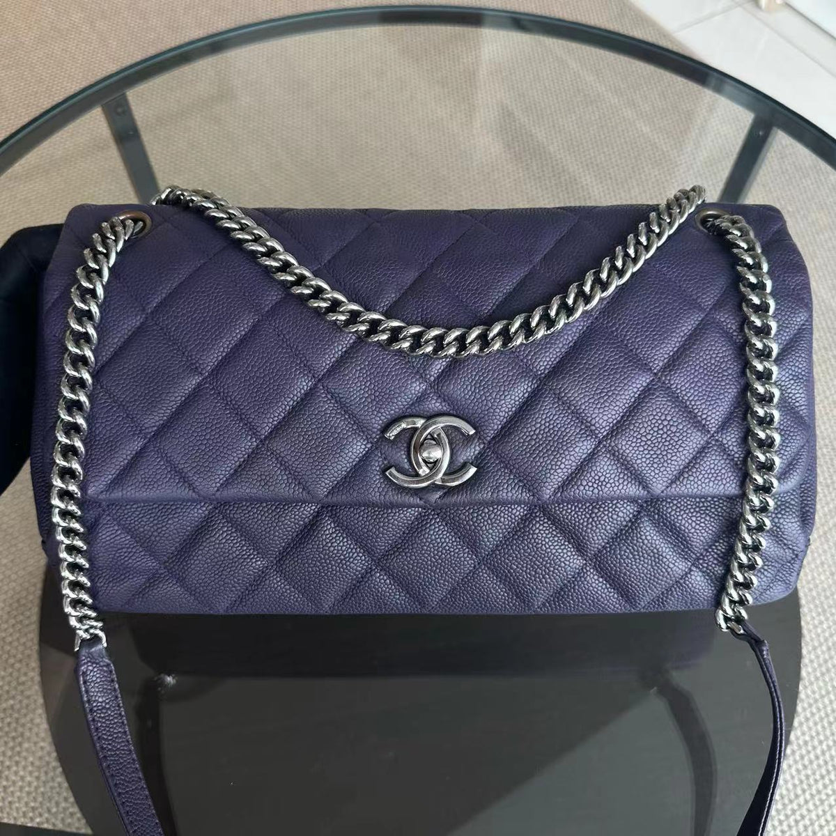 Caviar Quilted Jumbo Matelasse Seasonal Flap Quilted Calfskin SHW No 16