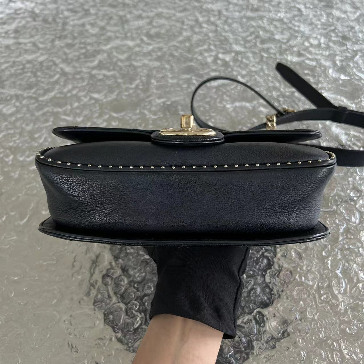 Caviar Seasonal Flap Quilted Calfskin Black Golden Hardware Series 24