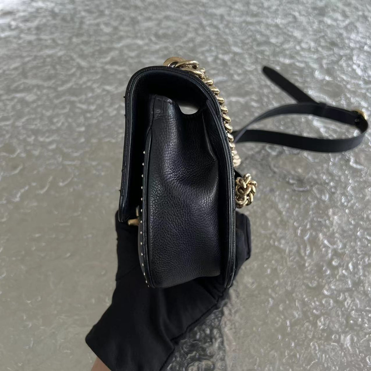 Caviar Seasonal Flap Quilted Calfskin Black Golden Hardware Series 24