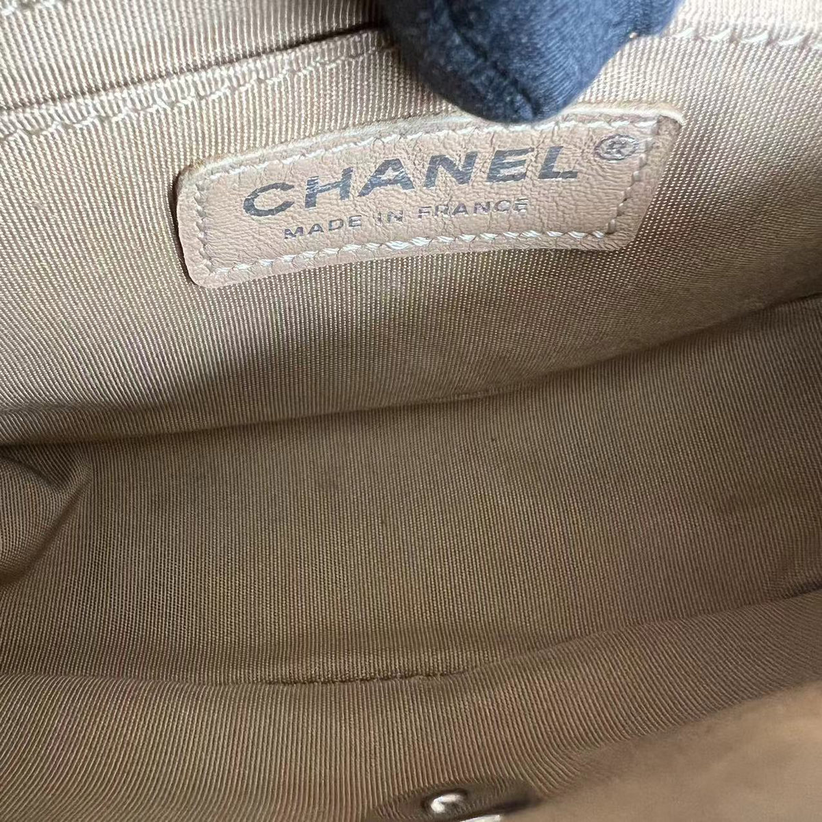 Chanel Mini Square Flap - Caviar V Stitch Chevron Seasonal Calfskin Light Brown SHW No 24