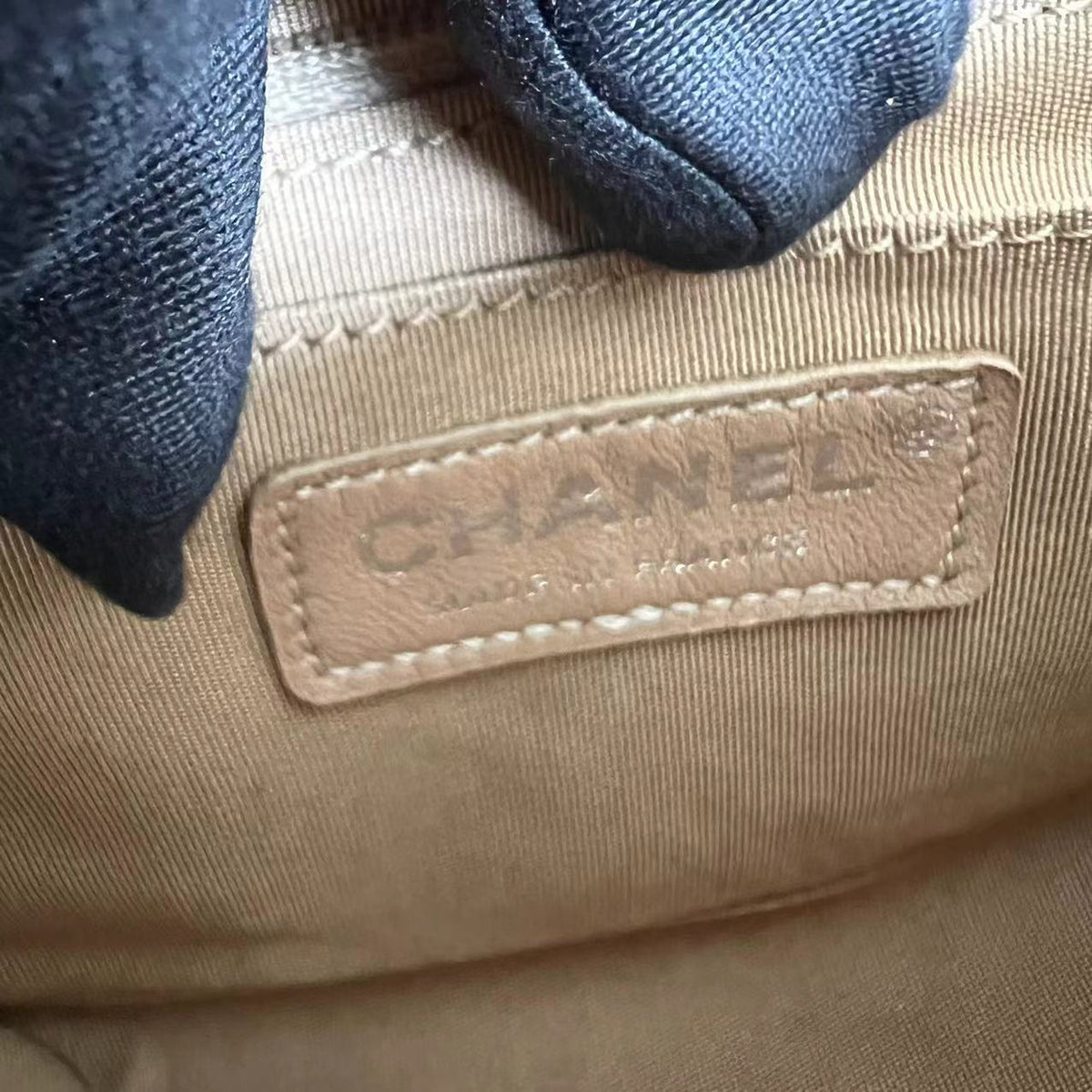 Chanel Mini Square Flap - Caviar V Stitch Chevron Seasonal Calfskin Light Brown SHW No 24