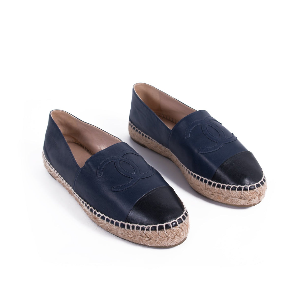 Chanel Lambskin Leather CC Espadrilles