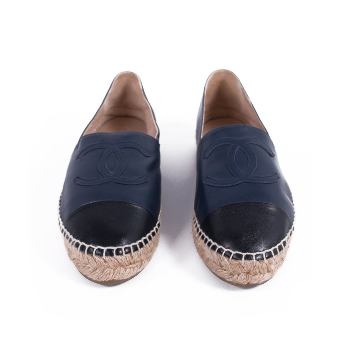 Chanel Lambskin Leather CC Espadrilles