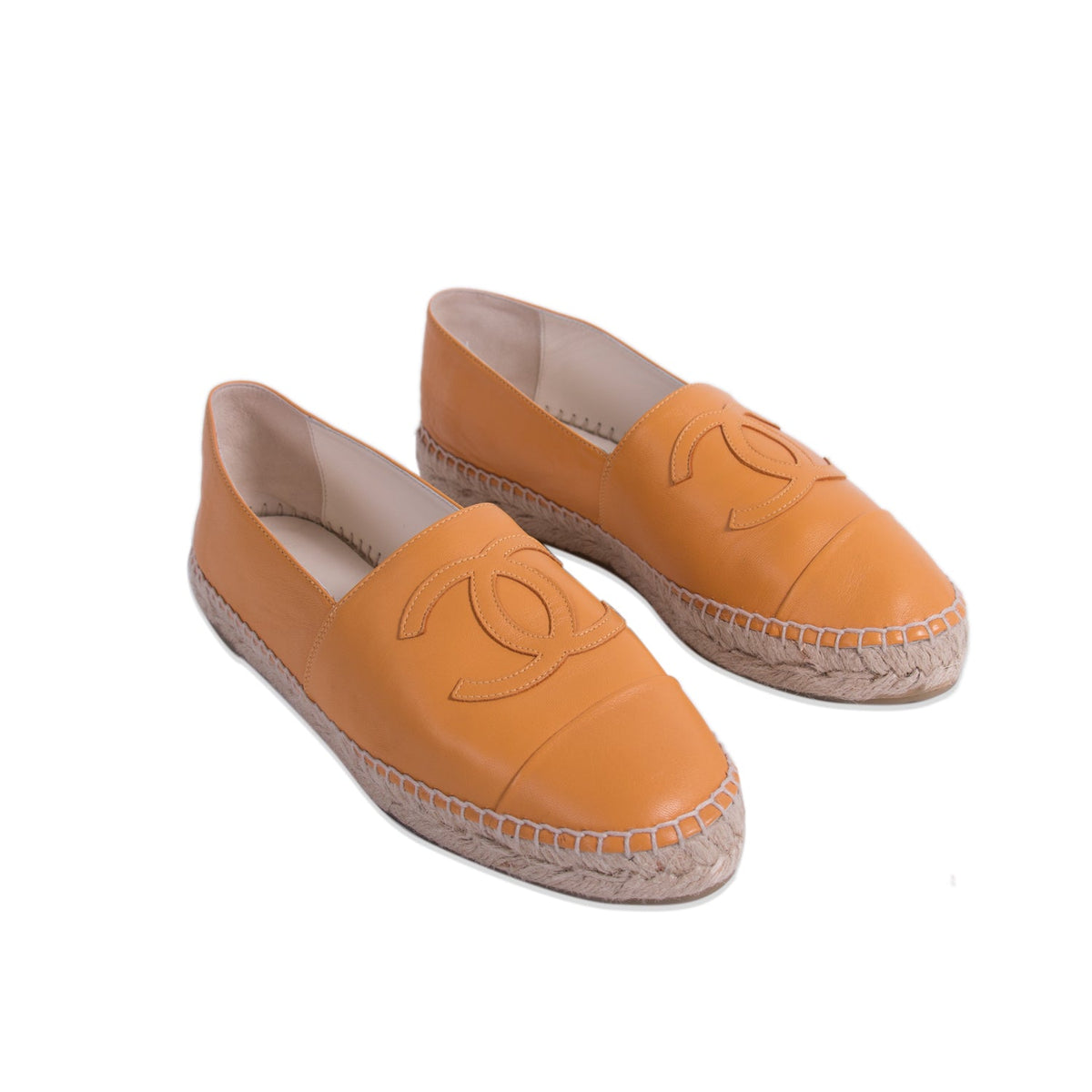 Chanel Lambskin Leather CC Espadrilles