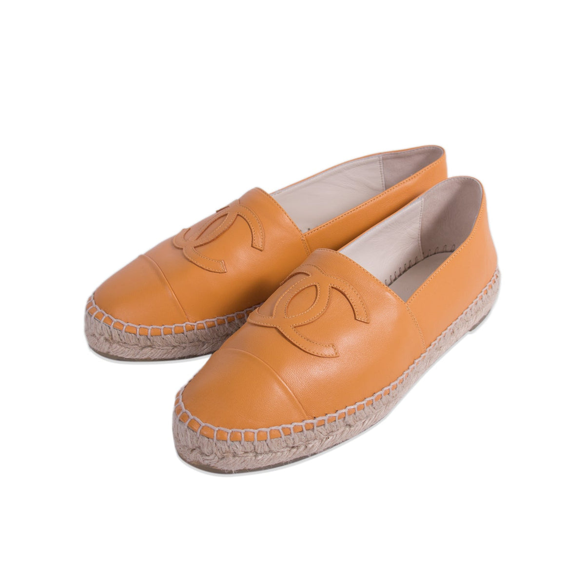 Chanel Lambskin Leather CC Espadrilles