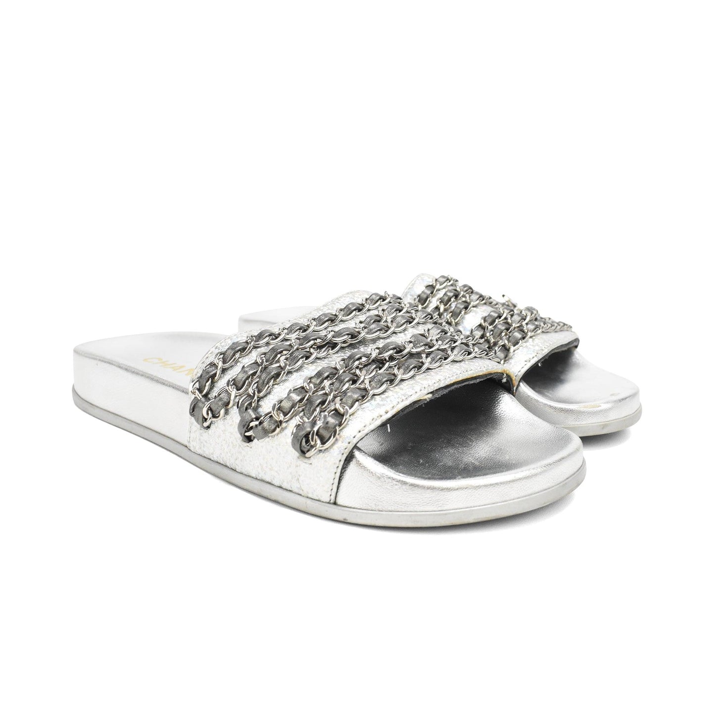 Chanel Chain Slides - Women's 37