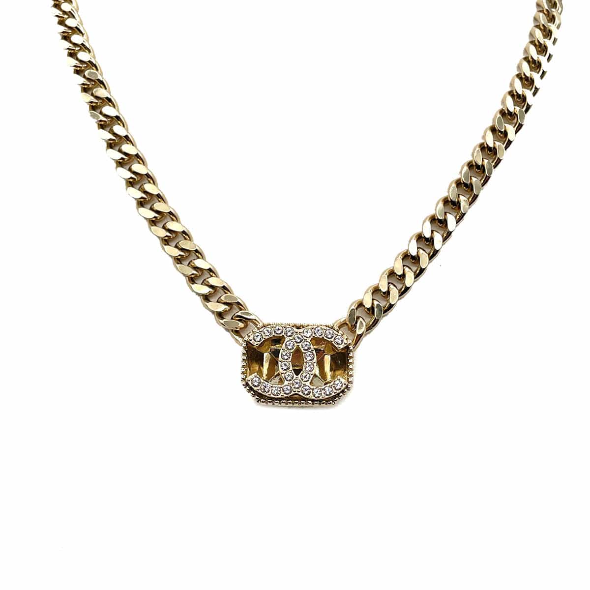 CHANEL CHOKER NECKLACE COCOMARK RHINESTONE ACCESSORY B24C 90262406
