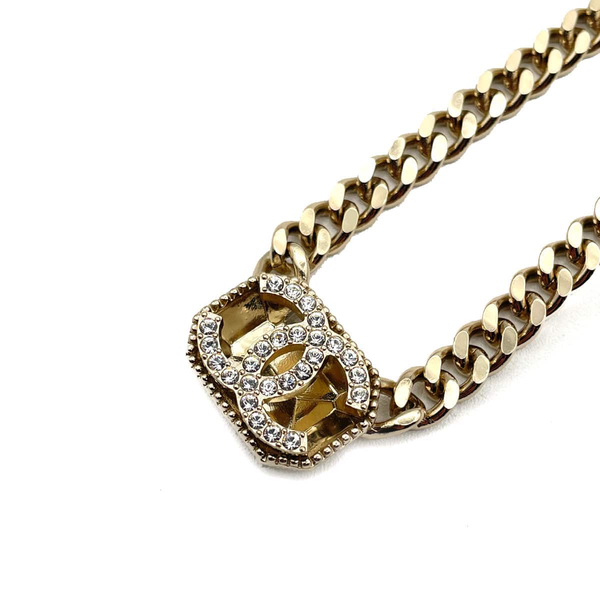 CHANEL CHOKER NECKLACE COCOMARK RHINESTONE ACCESSORY B24C 90262406
