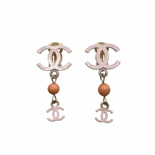 CHANEL EARRINGS COCOMARK SWING PINK ACCESSORY 03S 90262876