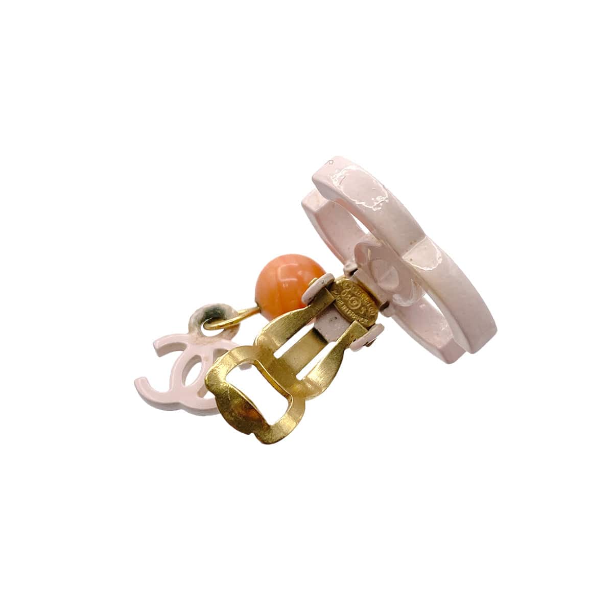 CHANEL EARRINGS COCOMARK SWING PINK ACCESSORY 03S 90262876
