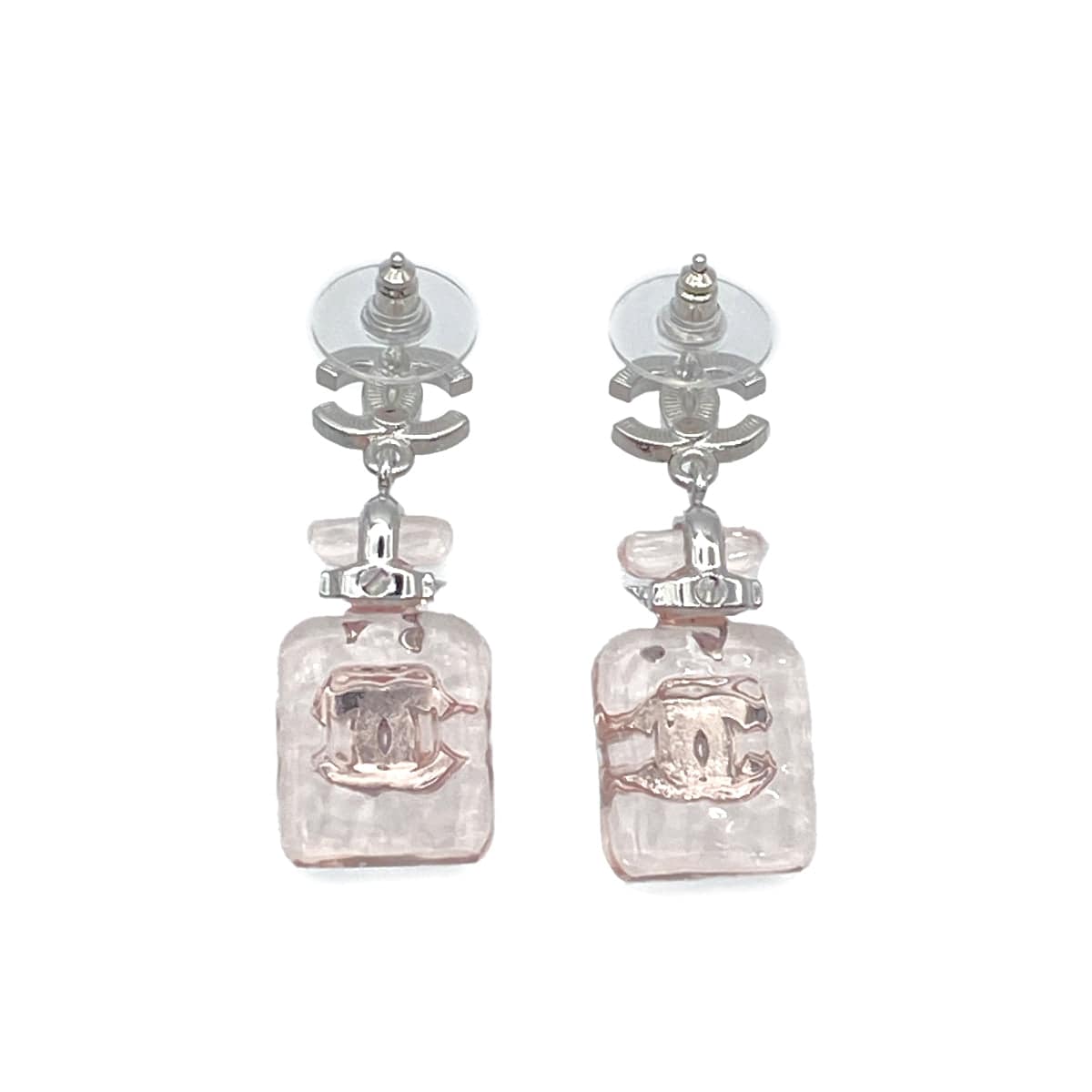 CHANEL EARRINGS PERFUME BOTTLE MOTIF RHINESTONE ACCESSORY B23S 90266431