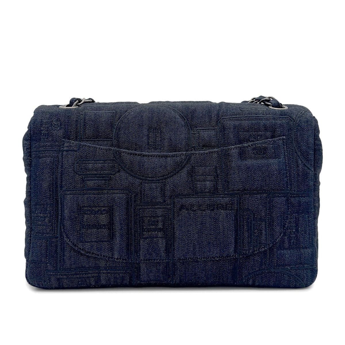 CHANEL EMBROIDERY PERFUME ALLURE CHAIN SHOULDER BAG DENIM 90268887