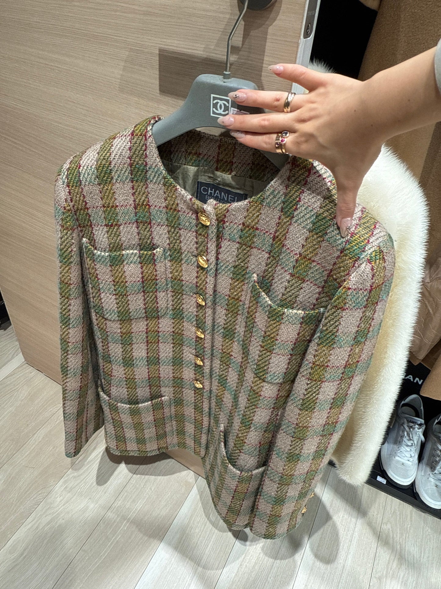 CHANEL GREEN 1985 BLAZER FT103