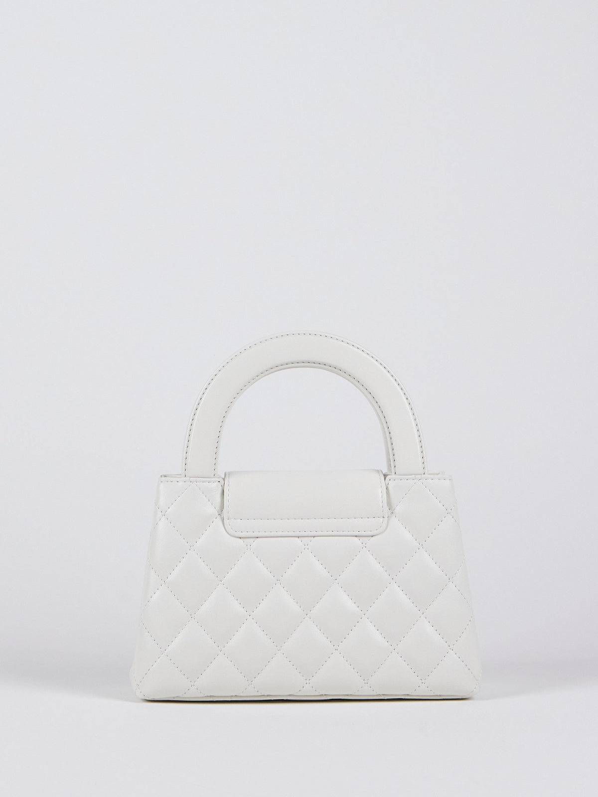CHANEL SMALL "KELLY" BAG WHITE with Gold-Tone Hardware
