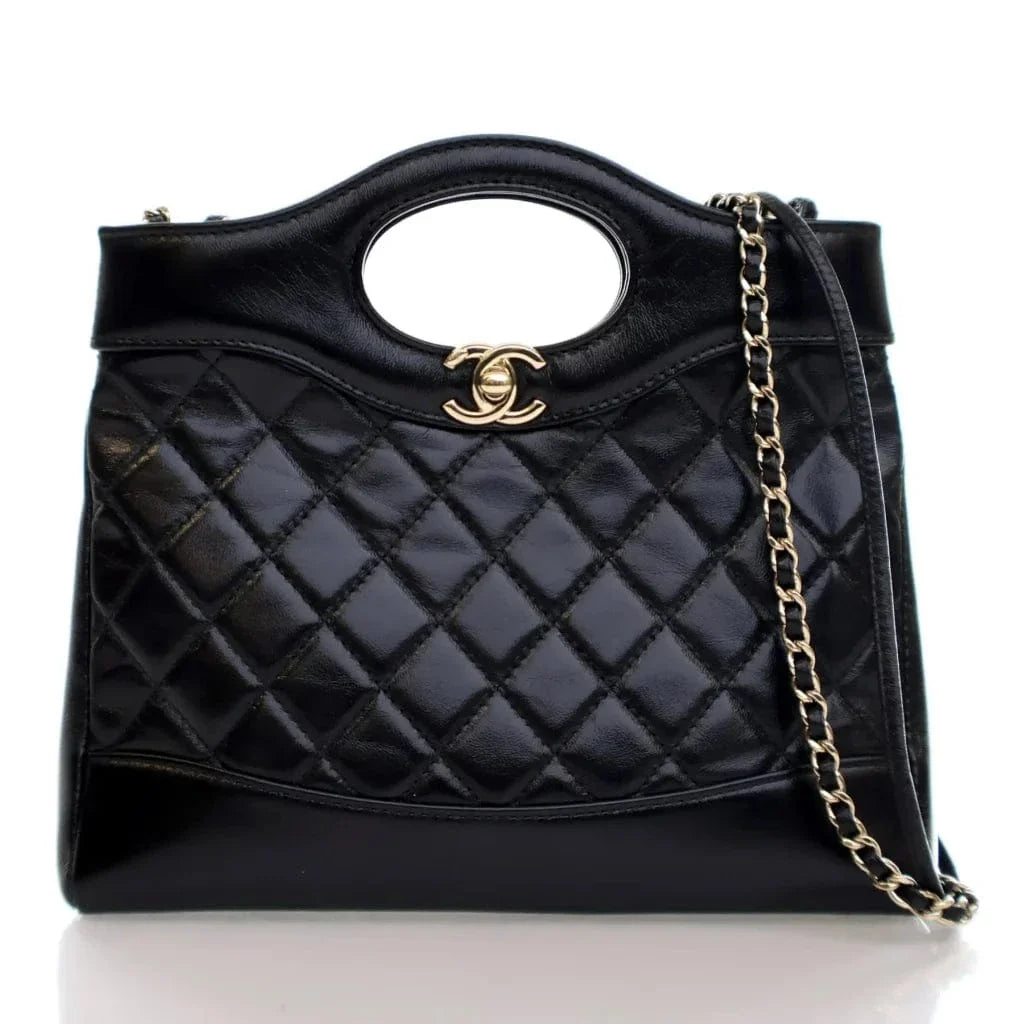 Chanel Mini Black Crumpled Calfskin 31