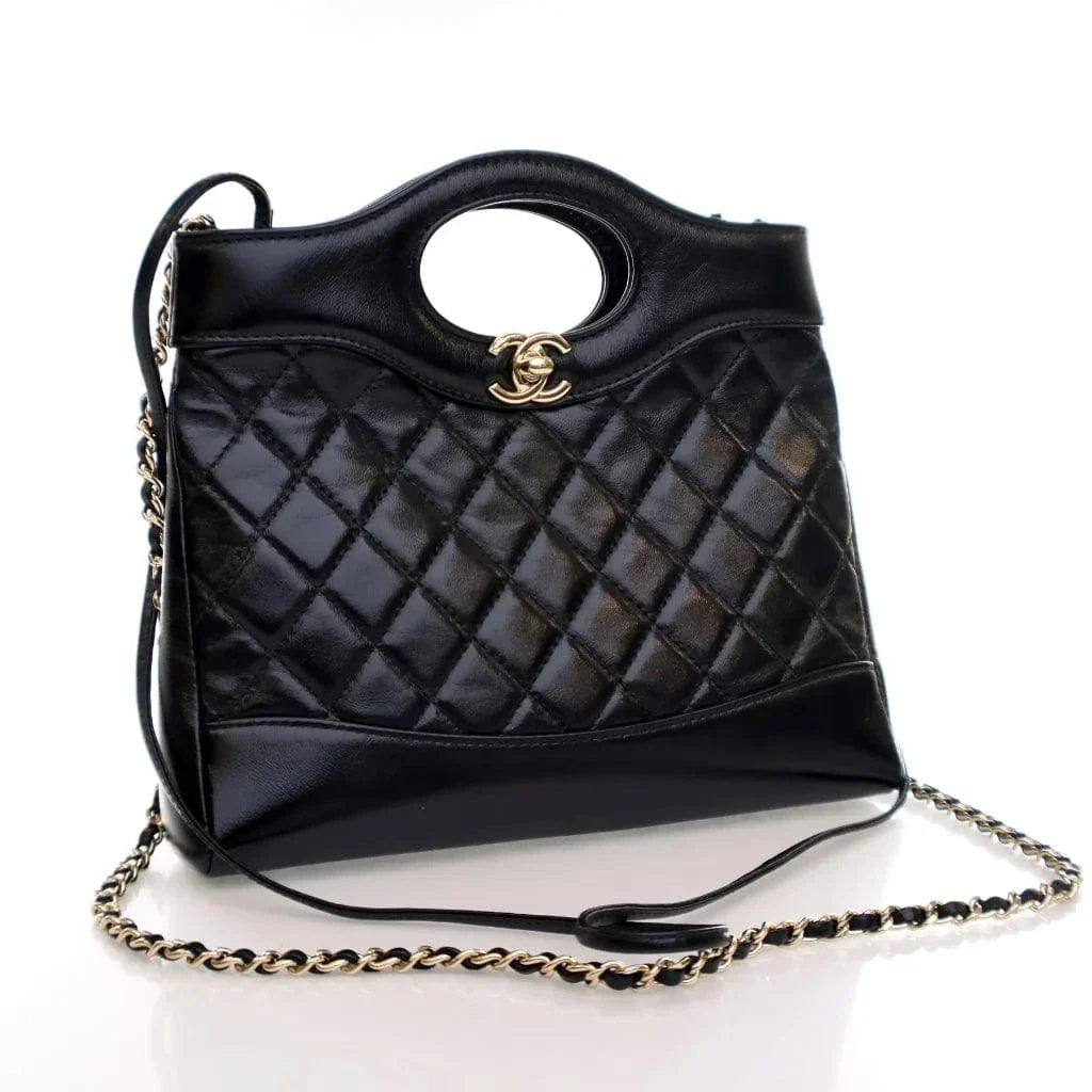 Chanel Mini Black Crumpled Calfskin 31
