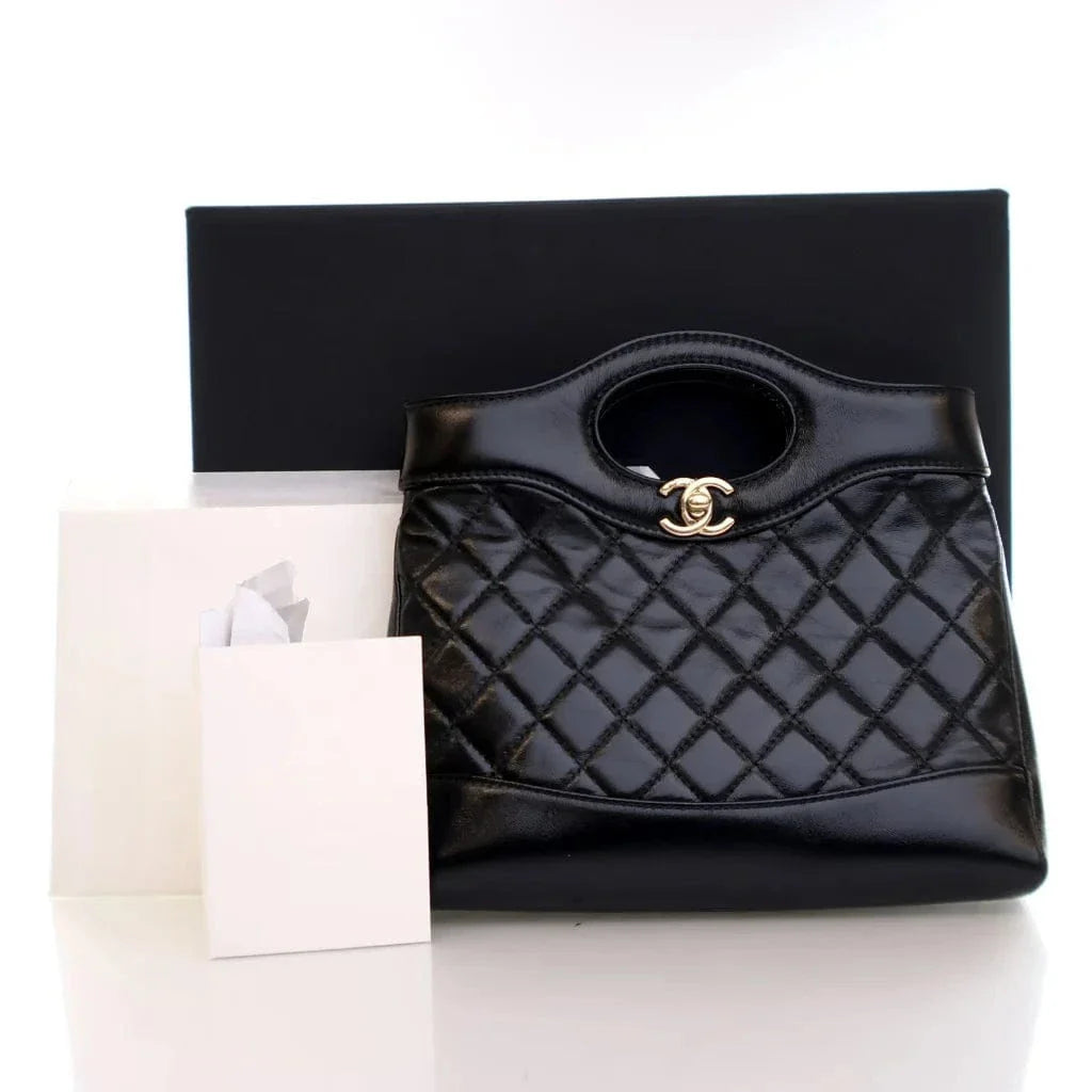 Chanel Mini Black Crumpled Calfskin 31