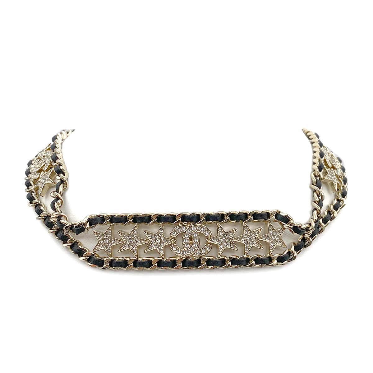 CHANEL NECKLACE CHOKER COCOMARK RHINESTONE ACCESSORY B23C 90264765
