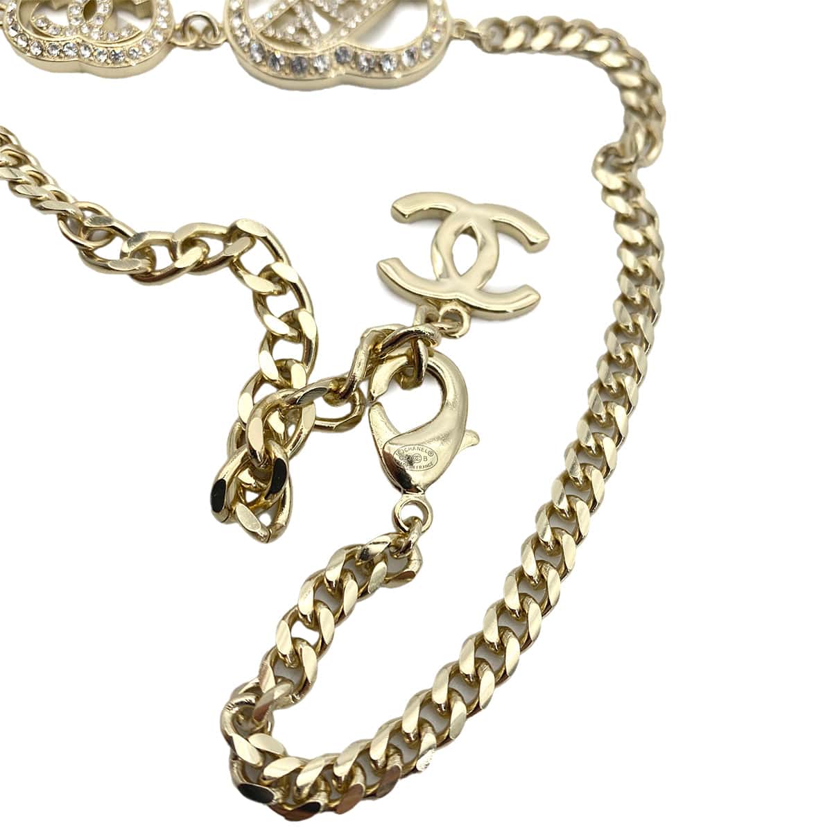 CHANEL NECKLACE COCOMARK HEART RHINESTONE ACCESSORY C23B 90260159