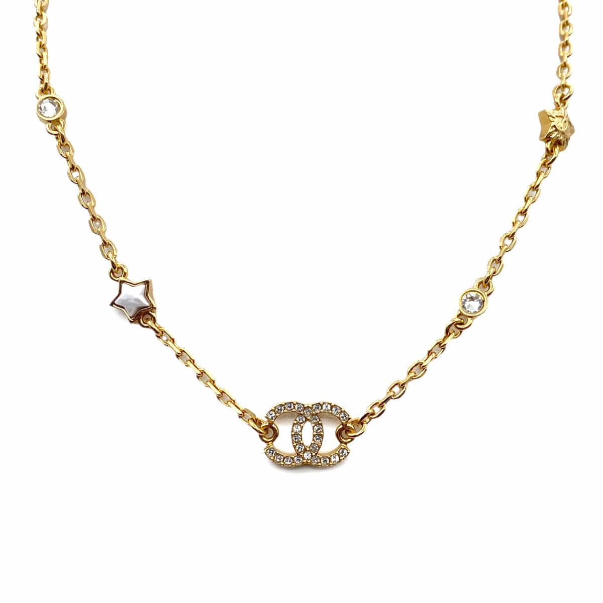 CHANEL NECKLACE COCOMARK RHINESTONE ACCESSORY B24C 90263117
